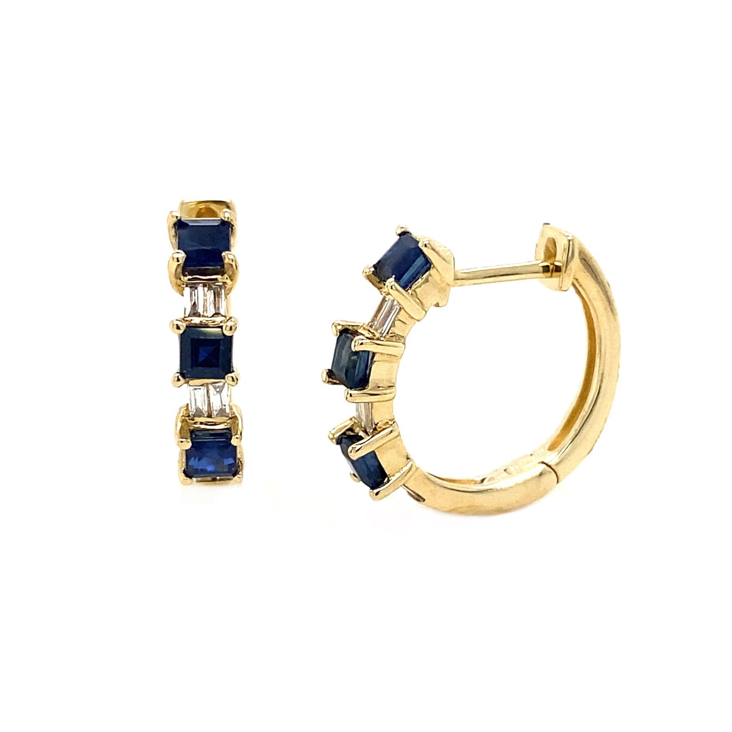 Diamond Sapphire Earrings