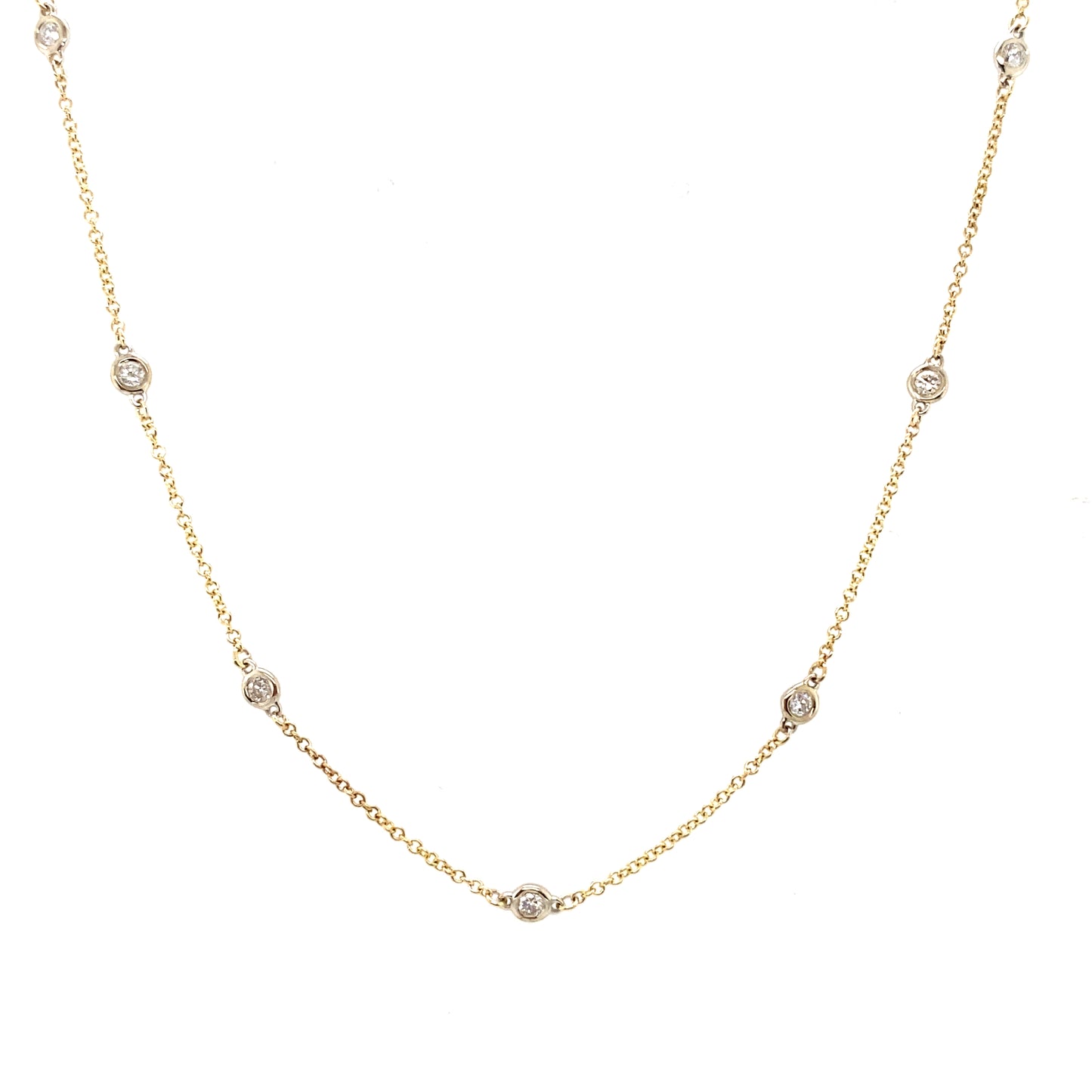 Chain Necklace with Diamonds