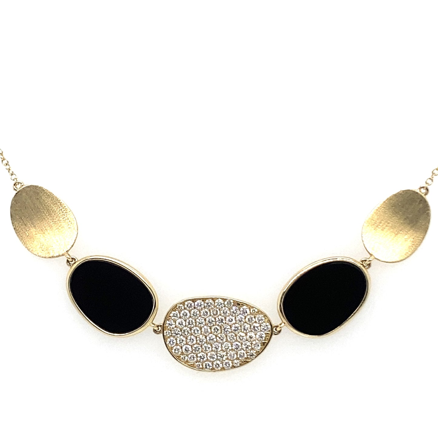 Black Onyx and Diamond Necklace