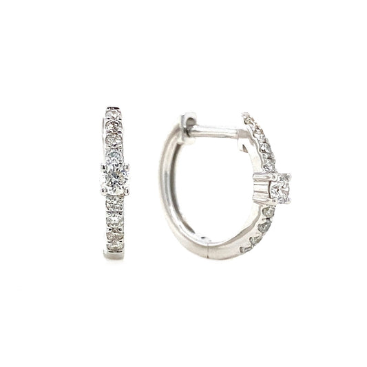 Small Diamond Hoops